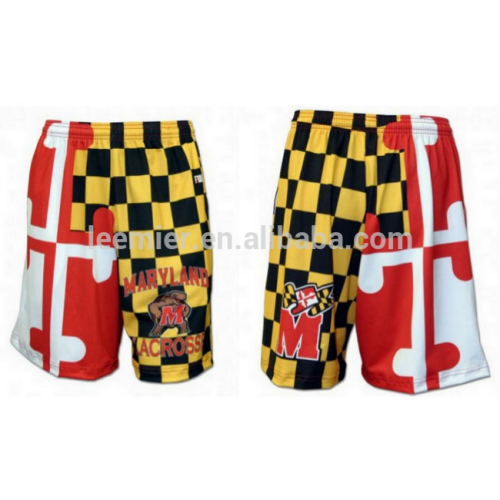 Wholesale sportswear sublimated custom printed lacrosse shorts